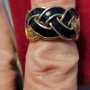 Black Braided Ring Size 5